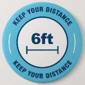 Halte Abstand Button (Vorderseite)