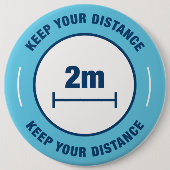 Halte Abstand Button (Vorderseite)