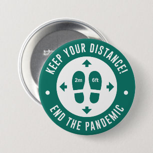 Halte Abstand Button