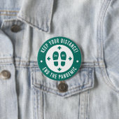 Halte Abstand Button (Beispiel)