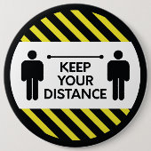 Halte Abstand Button (Vorderseite)