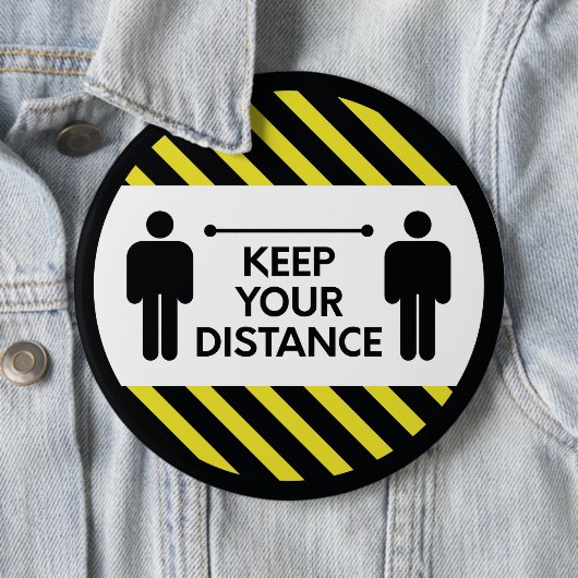 Halte Abstand Button (Beispiel)