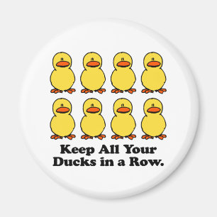Halte alle deine Enten in einer Reihe Magnet