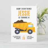 Halte alles! Geburtstagspartei Baugewerbe Einladung (Stehend Vorderseite)