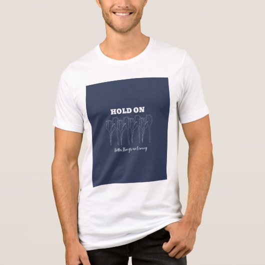 Halte an Zitat T-Shirt  Tri-Blend Shirt (Vorderseite)