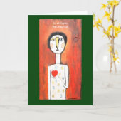 Halte dein Herz hoch Weihnachtskarte Karte (Gelbe Blume)