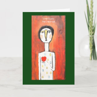 Halte dein Herz hoch Weihnachtskarte Karte