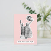 Halte den Kopf hoch - Die Freiheitsstatue Postkarte (Stehend Vorderseite)