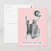 Halte den Kopf hoch - Die Freiheitsstatue Postkarte (Vorne/Hinten)