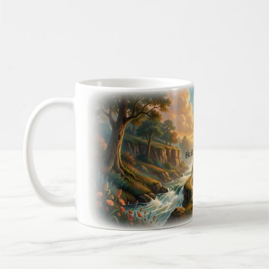 Halte dich an das Wunder Fantasy Path Poster Kaffeetasse (Links)