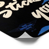 Halte dich an den Job! Amerikanische Krieger auf d Poster (Ecke)