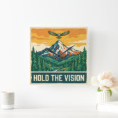 Halte die Vision Quadratische Wanduhr (Zuhause)