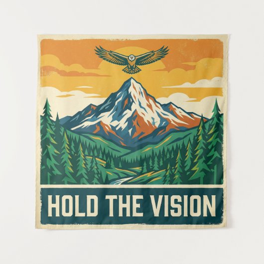 Halte die Vision Wandteppich (Vorderseite)