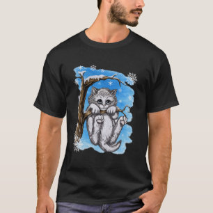 Halte durch Babykatze im Schnee T-Shirt