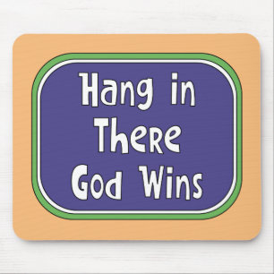 Halte durch - Gott siegt Mousepad