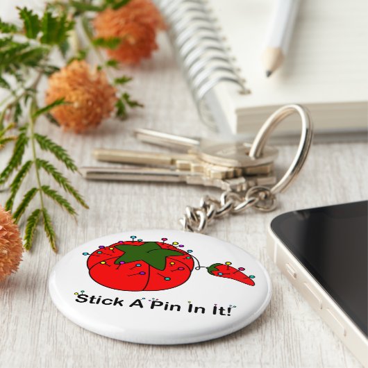 Halte ein Button drin! (NähTomate) Schlüsselanhänger (Seite)
