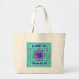 Halte es einfach: Die Pattern Art Royal Clarity Jumbo Stoffbeutel
