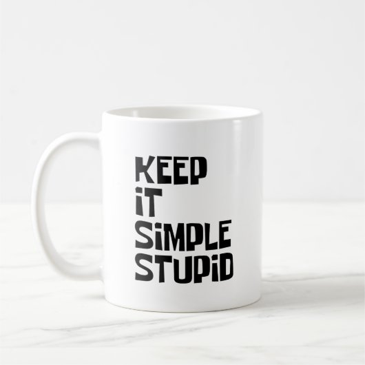 Halte es einfach dumm kaffeetasse (Links)
