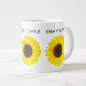 Halte es einfach Jumbo-Tasse (Vorderseite Rechts)