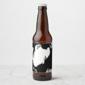 Halte ihr Haar zurück Bierflaschenetikett (Vorderseite)