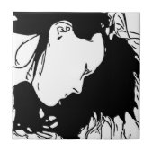 Halte ihr Haar zurück Fliese (Vorderseite)