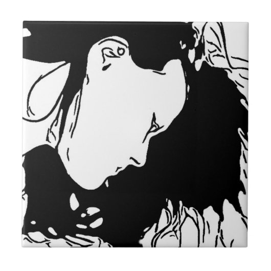 Halte ihr Haar zurück Fliese (Vorderseite)