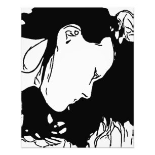 Halte ihr Haar zurück Fotodruck