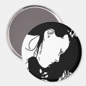 Halte ihr Haar zurück Magnet (Vorderseite/Rückseite)