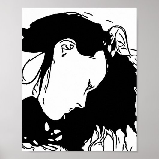 Halte ihr Haar zurück Poster (Vorne)