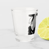 Halte ihr Haar zurück Schnapsglas (Links)