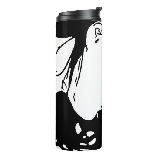 Halte ihr Haar zurück Thermosbecher (Nach links gedreht)