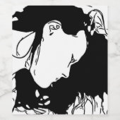 Halte ihr Haar zurück Weinetikett (Einzelnes Label)