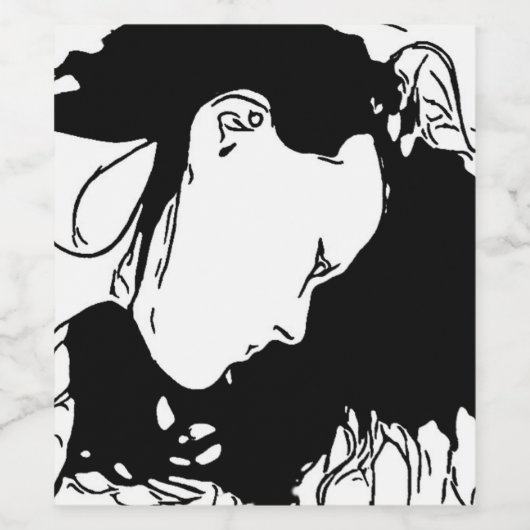 Halte ihr Haar zurück Weinetikett (Einzelnes Label)