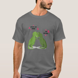 Halte meine Hand, ich versuche Niedlichen Dinosaur T-Shirt