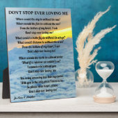 HALTE NICHT AUF, MICH JEMALS ZU LIEBEN FOTOPLATTE (Seite)