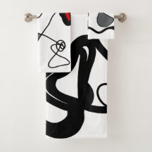 Haltemuster: Abstrakt schwarz, weiß, grau und rot