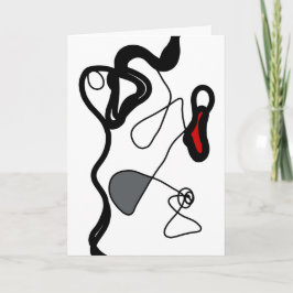 Haltemuster: Abstrakt schwarz, weiß, grau und rot Karte