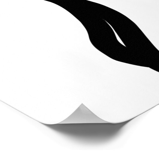 Haltemuster: Abstrakt schwarz, weiß, grau und rot Poster (Ecke)