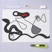 Haltemuster: Abstrakt schwarz, weiß, grau und rot Seidenpapier (Handwerk)