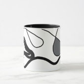 Haltemuster: Abstrakt schwarz, weiß, grau und rot Tasse (Zentrum)