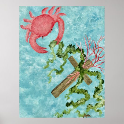 Halten am Kreuz Poster (Vorne)