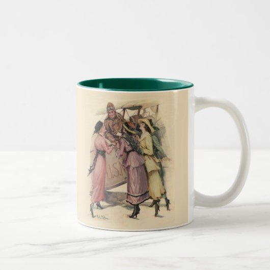 Halten der E-Mail Zweifarbige Tasse (Rechts)
