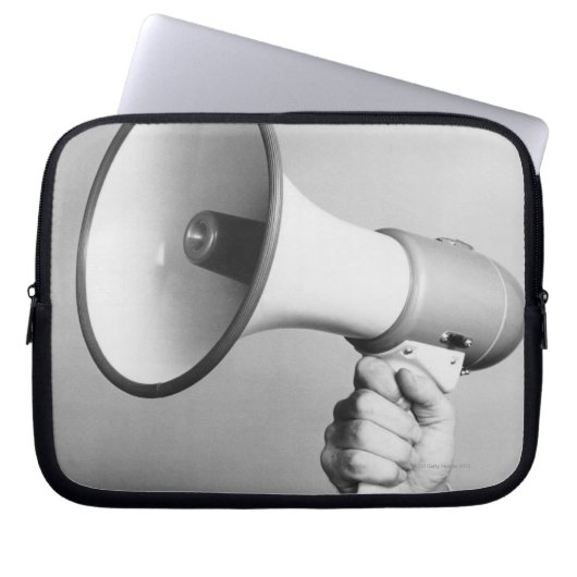 Halten der Hand Laptopschutzhülle (Vorderseite)