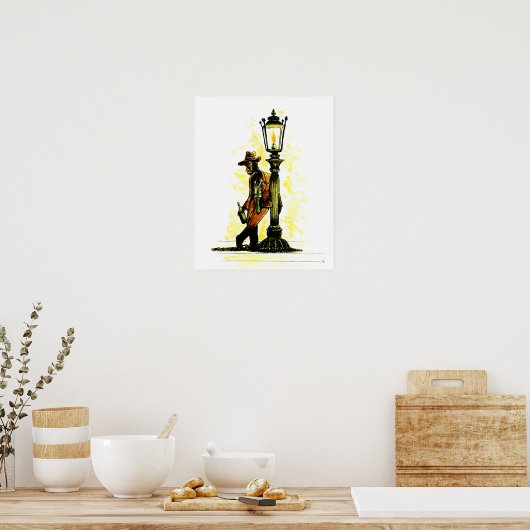 Halten der Lampe Poster (Küche)