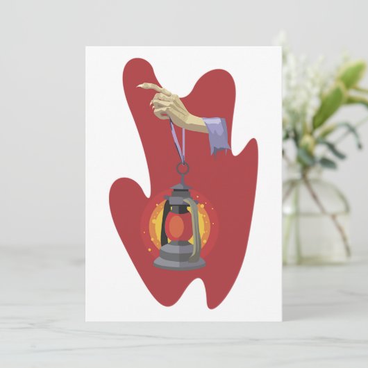 Halten einer Laterne Einladung (Stehend Vorderseite)