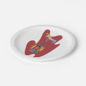 Halten einer Laterne Pappteller (Schrägansicht)