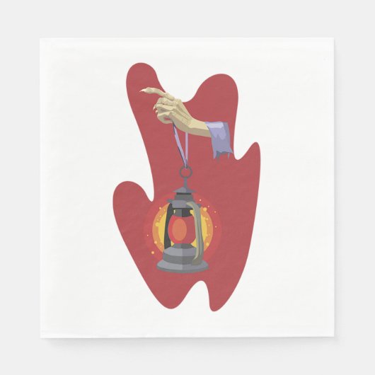 Halten einer Laterne Serviette (Vorderseite)