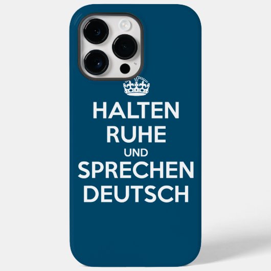 Halten Ruhe und SpæDeutsch Case-Mate iPhone Hülle (Rückseite)