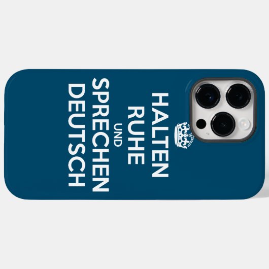 Halten Ruhe und SpæDeutsch Case-Mate iPhone Hülle (Rückseite (Horizontal))