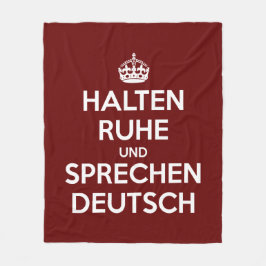 Halten Ruhe und SpæDeutsch Fleecedecke
